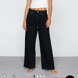 Nasty Gal Denim Wide Leg Jeans - Petite